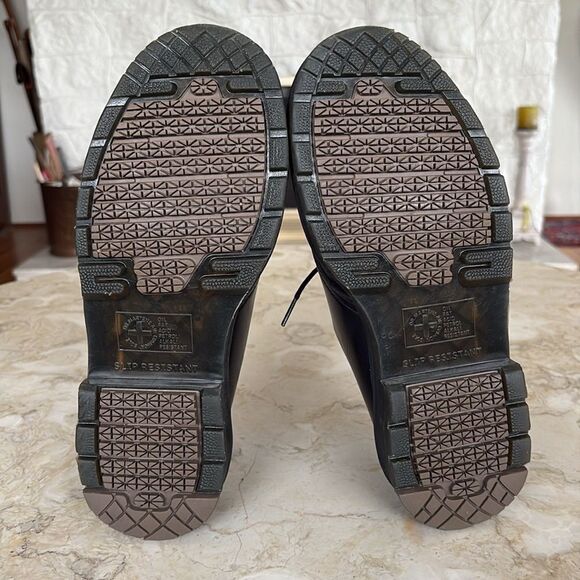 Dr. Martens Black Noir Leather Anti Slip Safety Shoes Air Wair Comfort Unisex - Picture 10 of 15